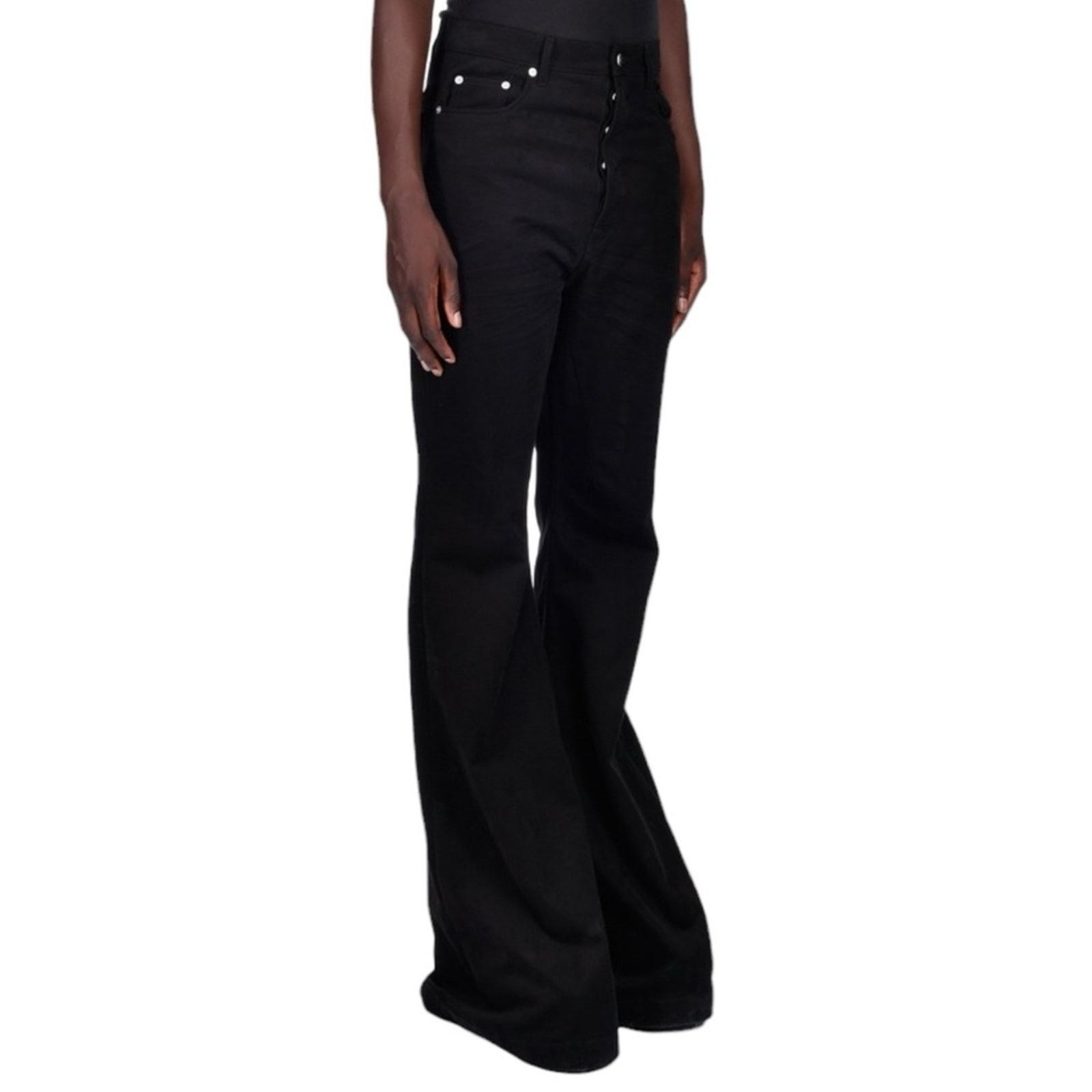 Rick Owens Bolan Strobe FW22 Flare Bootcut Pants size 34 Black Cotton Size US 34 / EU 50 - 1 Thumbnail