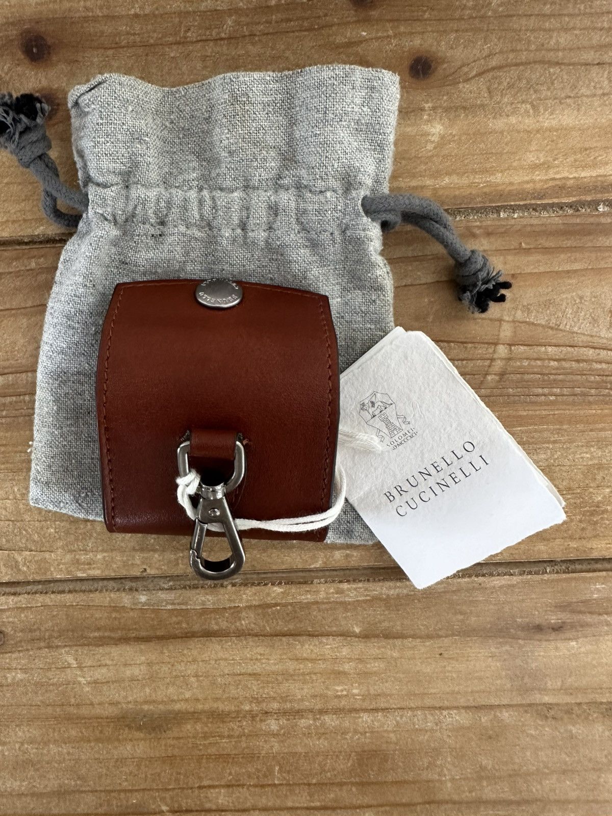 Brunello Cucinelli AirPods leather case Brunello Cucinelli Size ONE SIZE - 4 Thumbnail