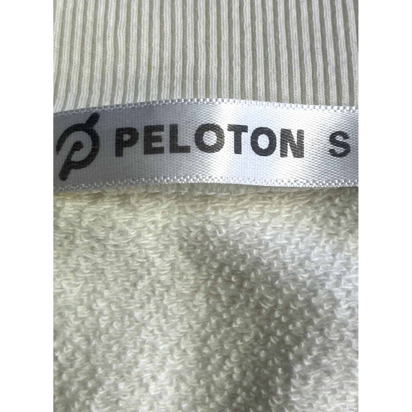Logo 7 Peloton Sweatshirt Womens Size Small Pullover Floral Logo Cotton White Activewear Crew Neck Long Sleeve Shirt Size S / US 4 / IT 40 - 6 Thumbnail