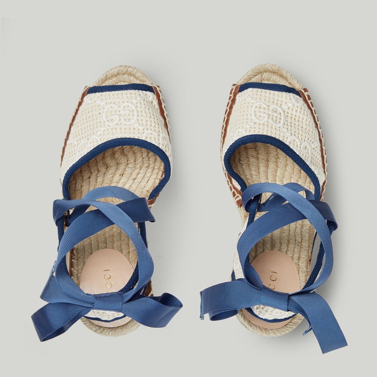 Gucci o1s1wg110125 GG Espadrille Sandals in Multicolor Size US 7.5 / IT 37.5 - 10 Thumbnail
