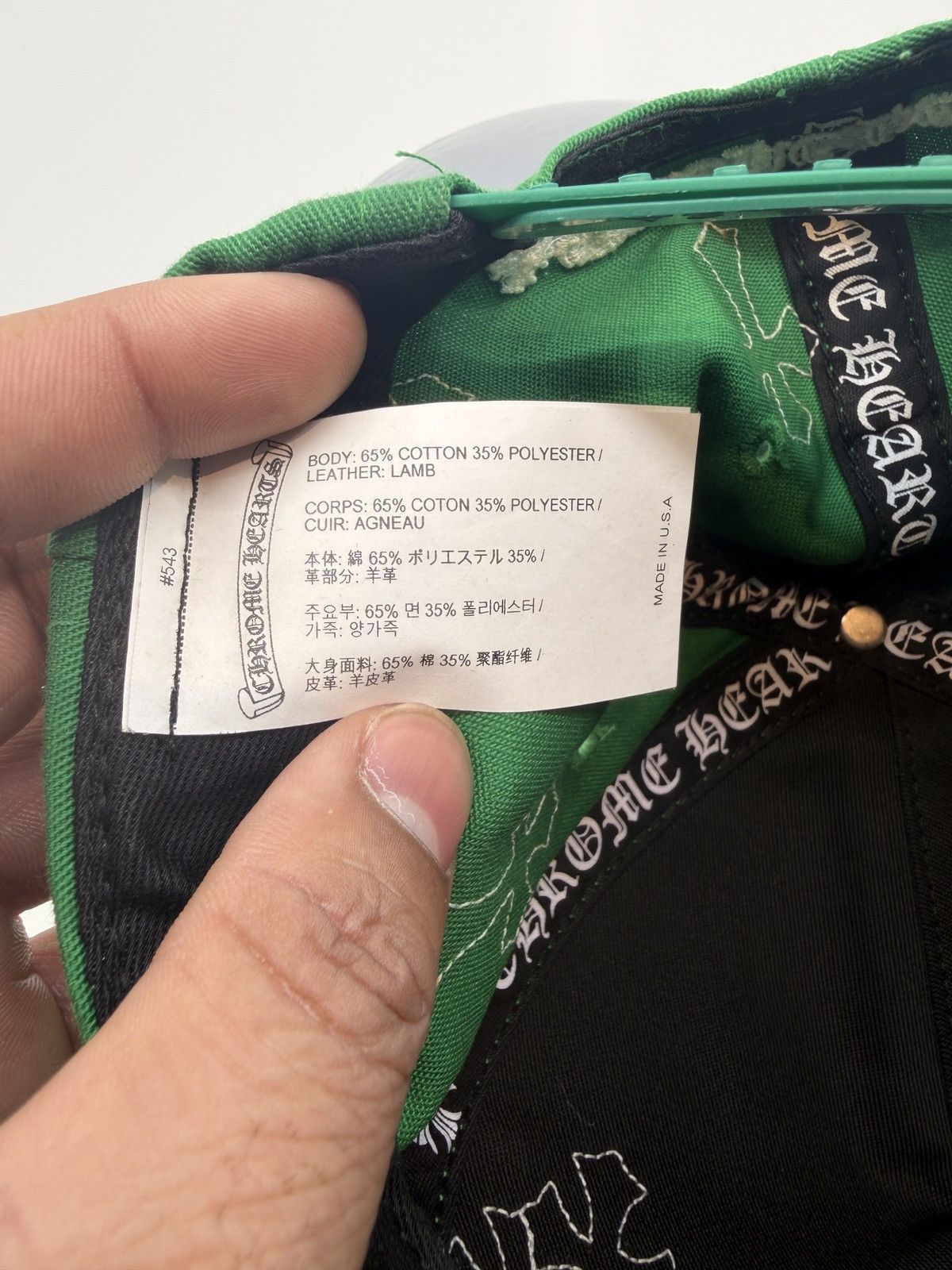 Chrome Hearts Chrome Hearts Cross Patch Hat Green White Size ONE SIZE - 7 Thumbnail