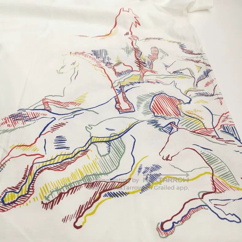 Hermes Hermes Pure Cotton Patterned Round Neck T-shirt Size US L / EU 52-54 / 3 - 3 Thumbnail