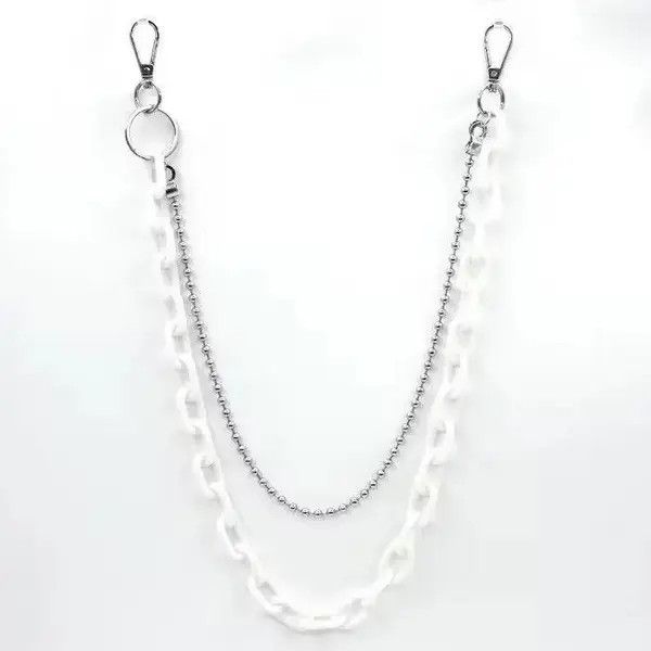 VIBE White Chunky Acrylic Wallet Chain Size ONE SIZE - 6 Thumbnail
