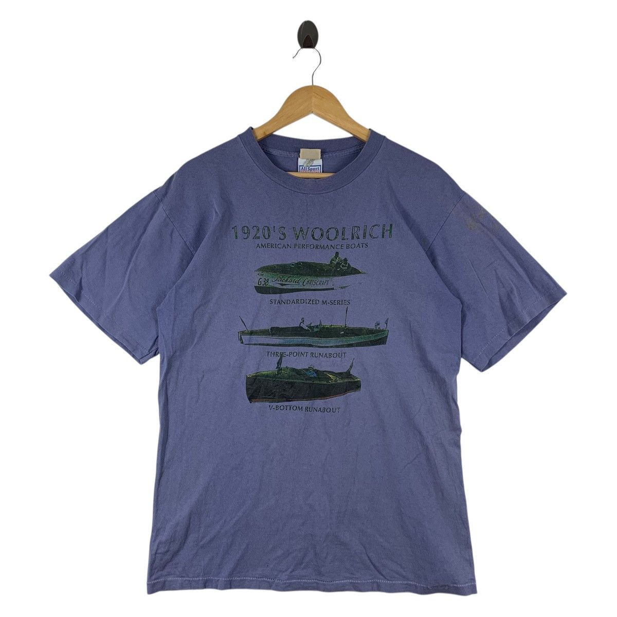 Woolrich Woolen Mills Vintage 90s Woolrich American Performance Boats Graphic Tee Size US M / EU 48-50 / 2 - 1 Thumbnail