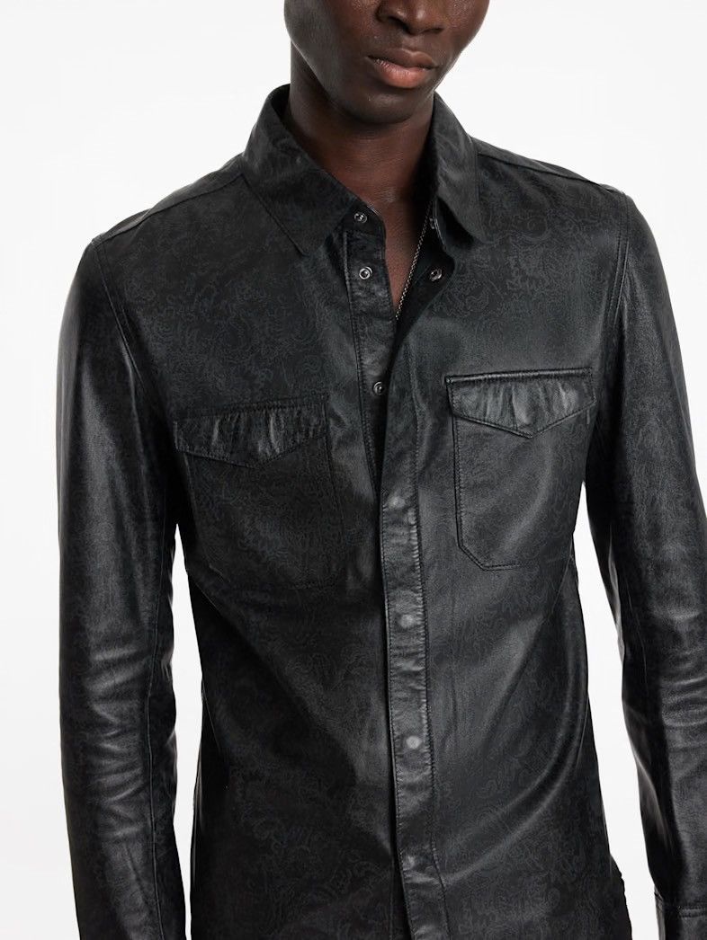 John Varvatos Travis leather shirt jacket EU 52 USA 42 Size US L / EU 52-54 / 3 - 3 Thumbnail