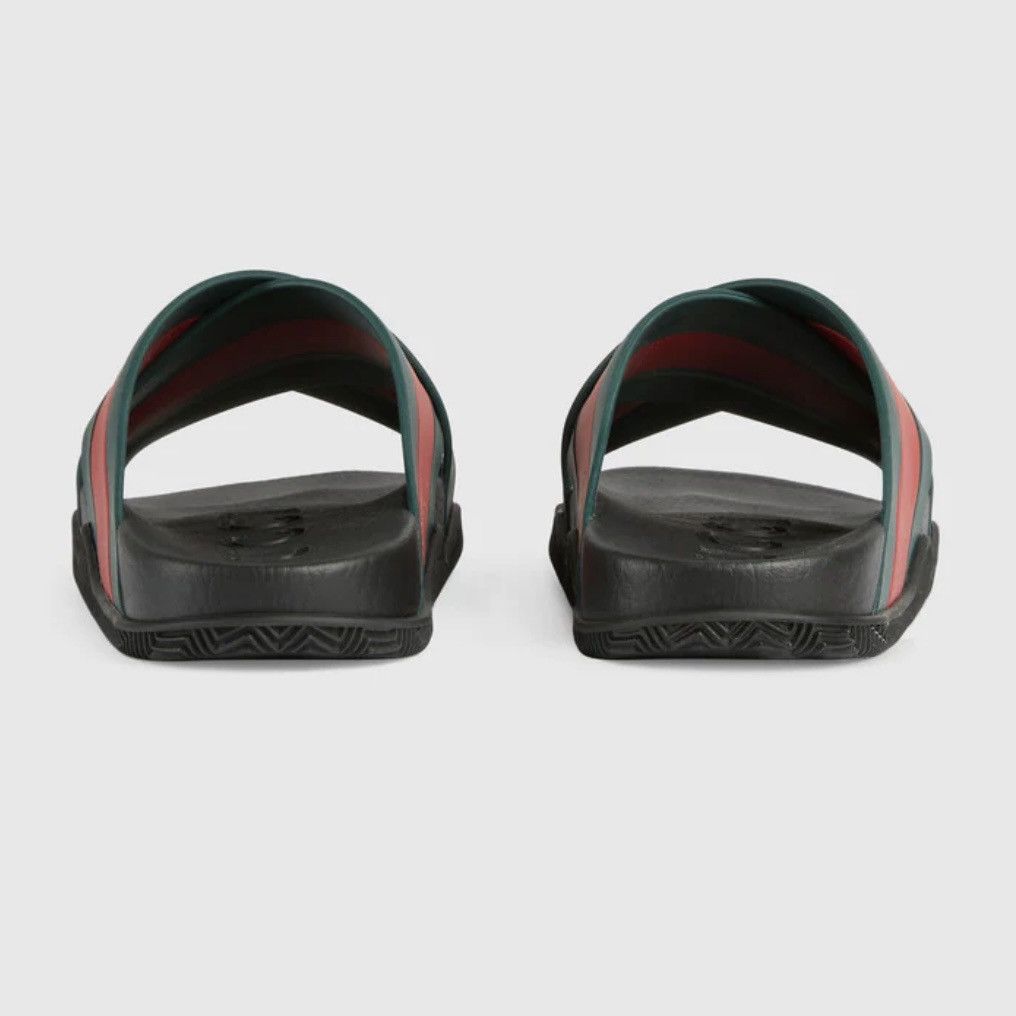 Gucci GUCCI rubber sandals GG BLACK RED GREEN 10 NEW Size US 10.5 / EU 43-44 - 5 Thumbnail