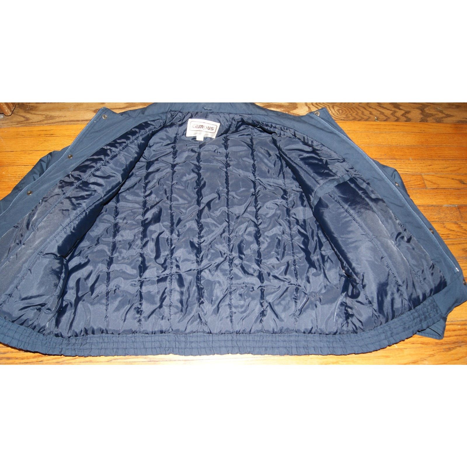 Vintage VTG Campus Insulated Navy Blue Full-Zip Puffer Jacket Men 2X Size US XXL / EU 58 / 5 - 4 Thumbnail