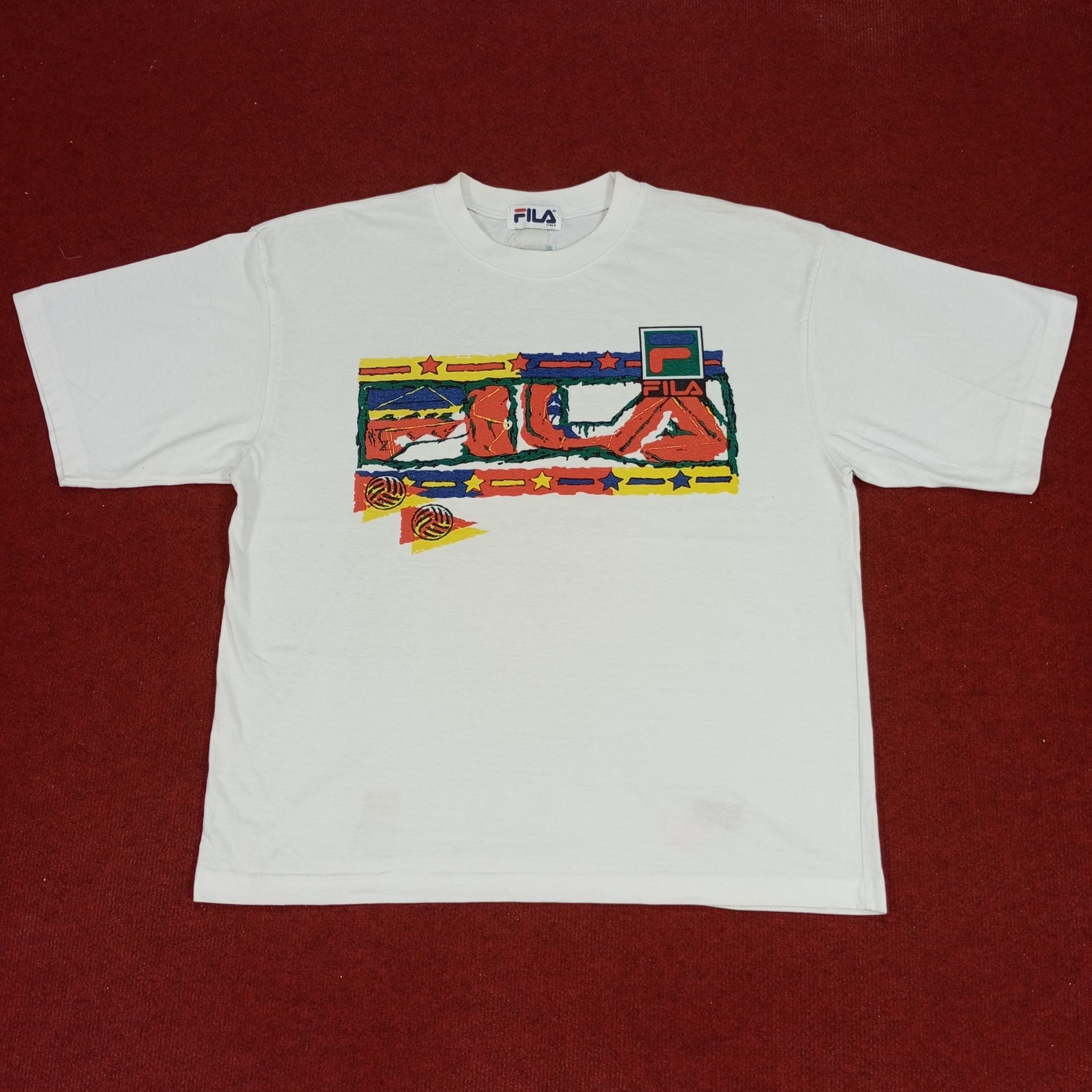 Fila × Vintage Fila Center Art Design Style Tshirt Size US XL / EU 56 / 4 - 1 Thumbnail