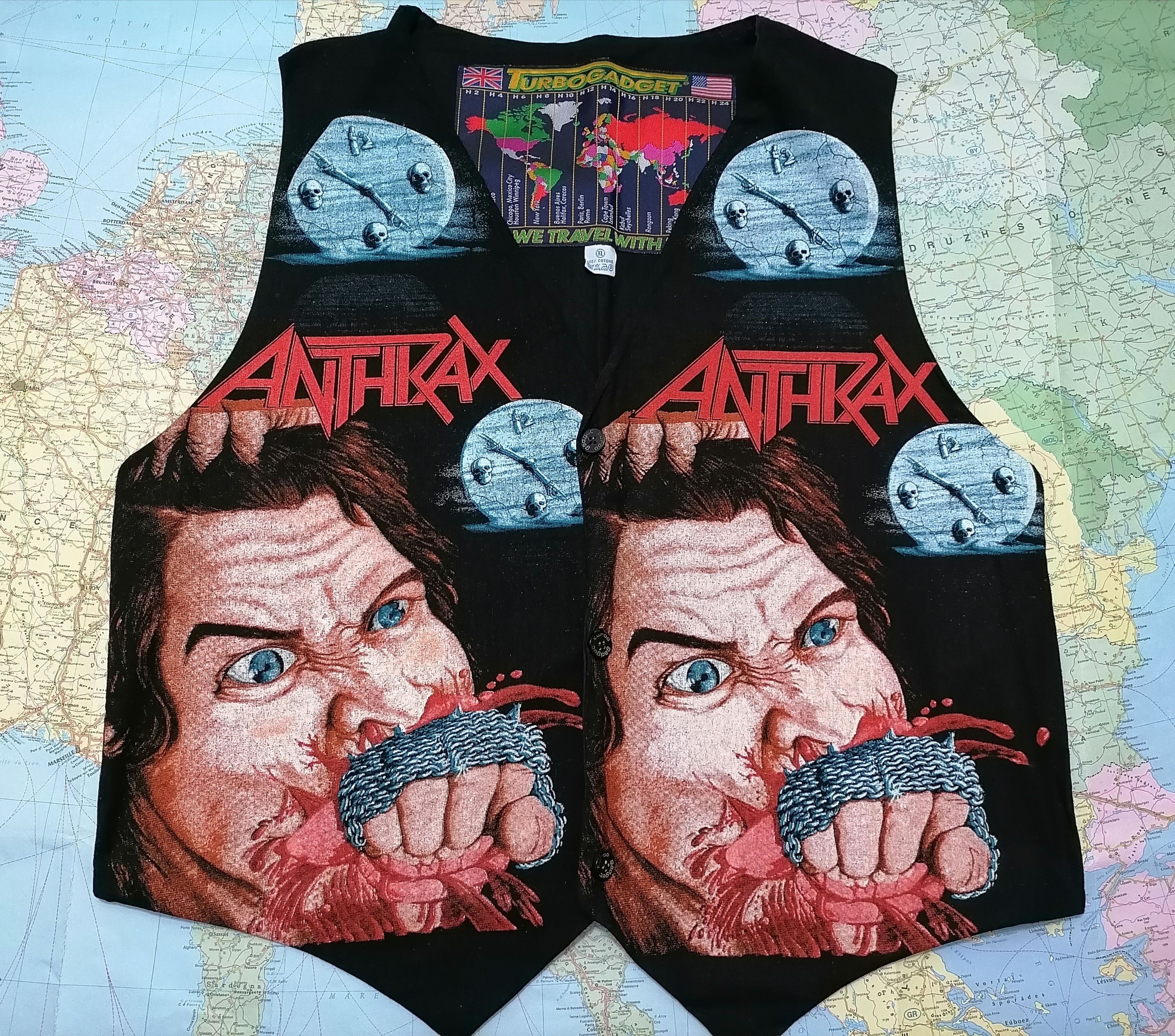 Vintage Vintage Gilet / Vest ANTHRAX , XL Turbo Gadget Size US XL / EU 56 / 4 - 1 Thumbnail