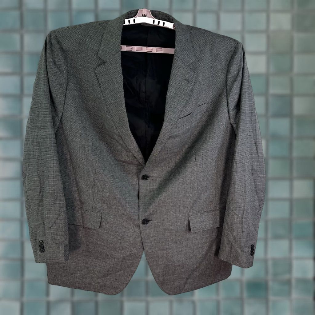 Bonobos VINTAGE Bonobos Italian Wool Houndstooth Sport Coat Men SZ 54R Blk/Wht Blazer 90s Size 54R - 1 Thumbnail
