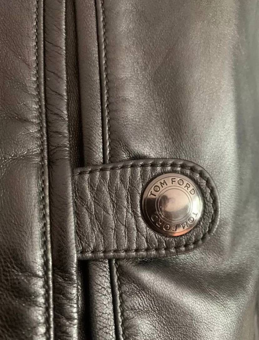 Tom Ford Tom Ford Jacket Leather Motorcycle Black Zip Size:48 IT Size US M / EU 48-50 / 2 - 7 Thumbnail