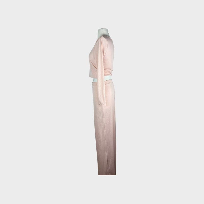 Nasty Gal Nasty Gal | Pink Ribbed Matching Set | Size 10 Size 32" / US 10 / IT 46 - 9 Thumbnail