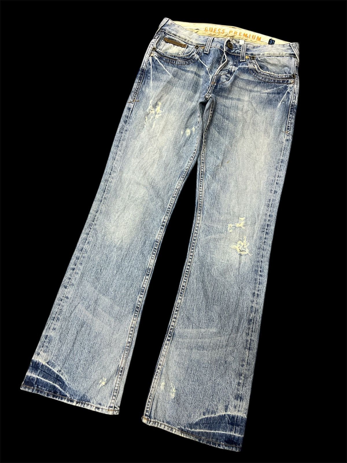 Japanese Brand × Jean FLARED‼️THRASHED DISTRESSED DENIM PANT Size US 30 / EU 46 - 5 Thumbnail