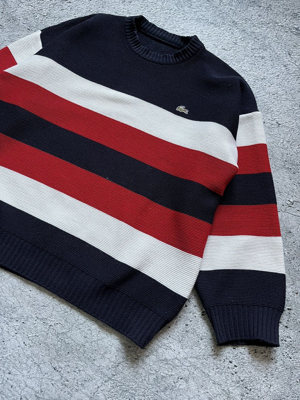 Lacoste × Vintage 90s Lacoste vintage wool knit sweater Size US L / EU 52-54 / 3 - 3 Thumbnail