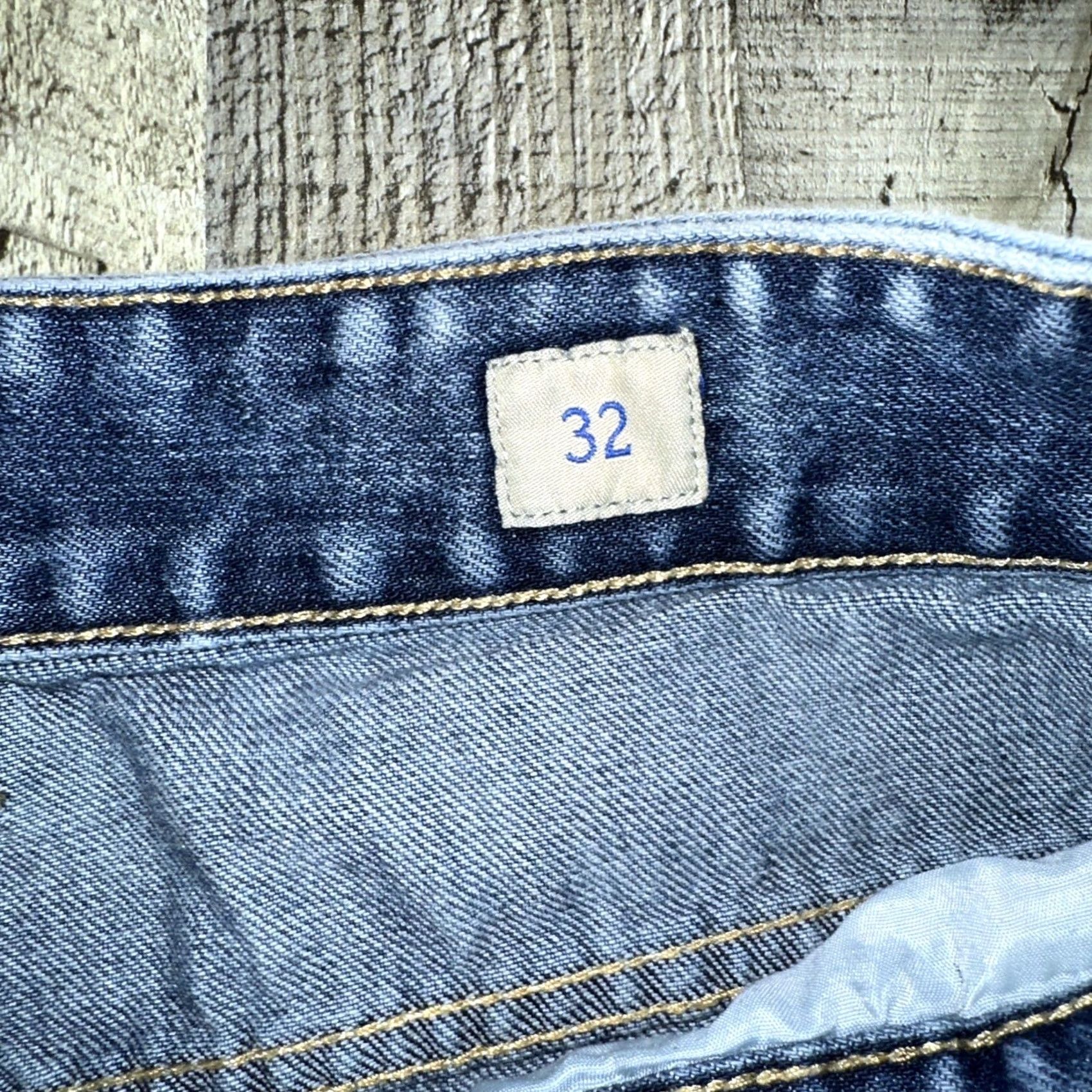 Denime VINTAGE Smoke Rise Bermuda Shorts Denim 32 Mens Distressed Acid Wash Blue Gray 5-Pocket Zip Front Casual Size US 32 / EU 48 - 3 Thumbnail