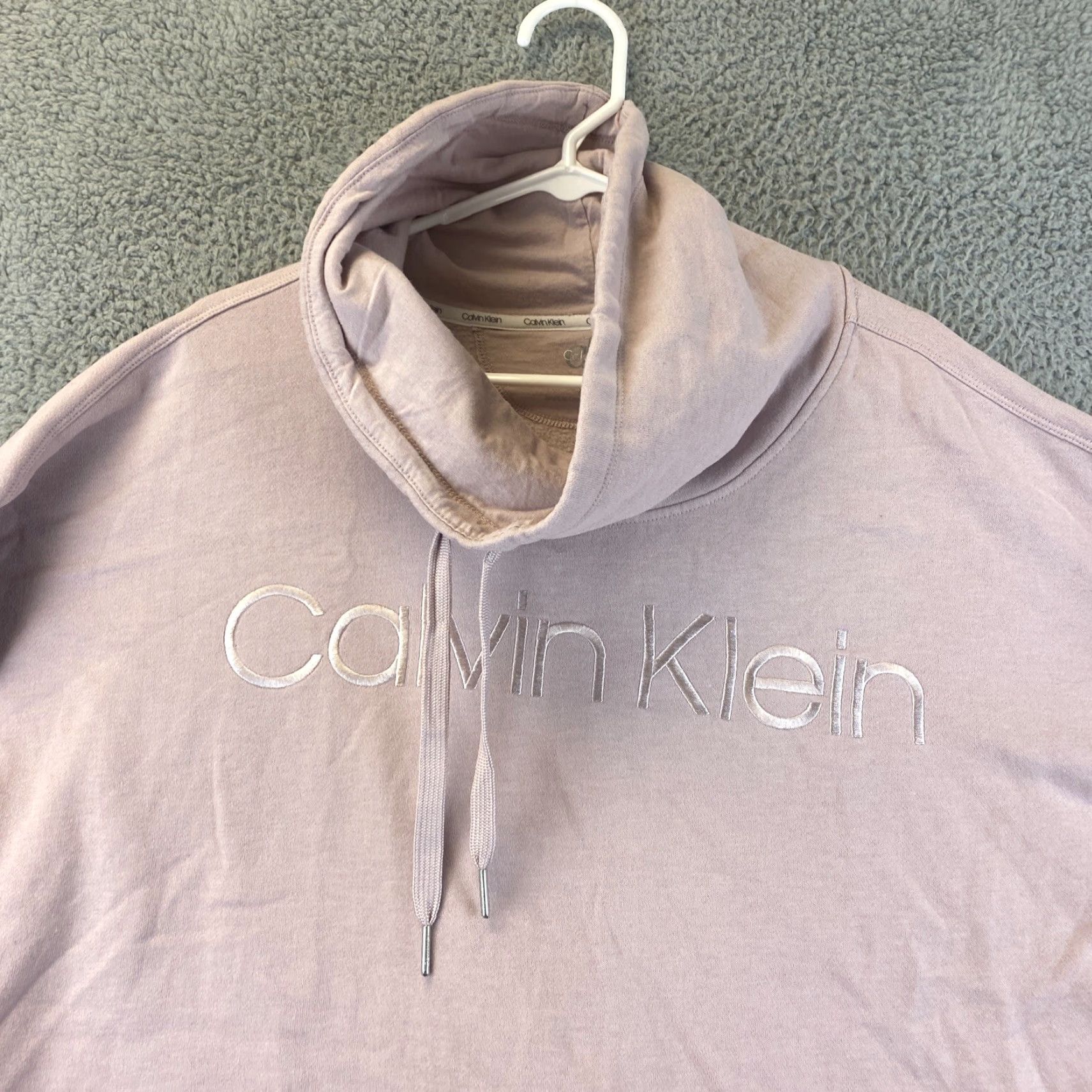 Calvin Klein Calvin Klein Sweatshirt Womens XL Pink Cowl Neck Fleece Pullover Activewear Size XL / US 12-14 / IT 48-50 - 3 Thumbnail
