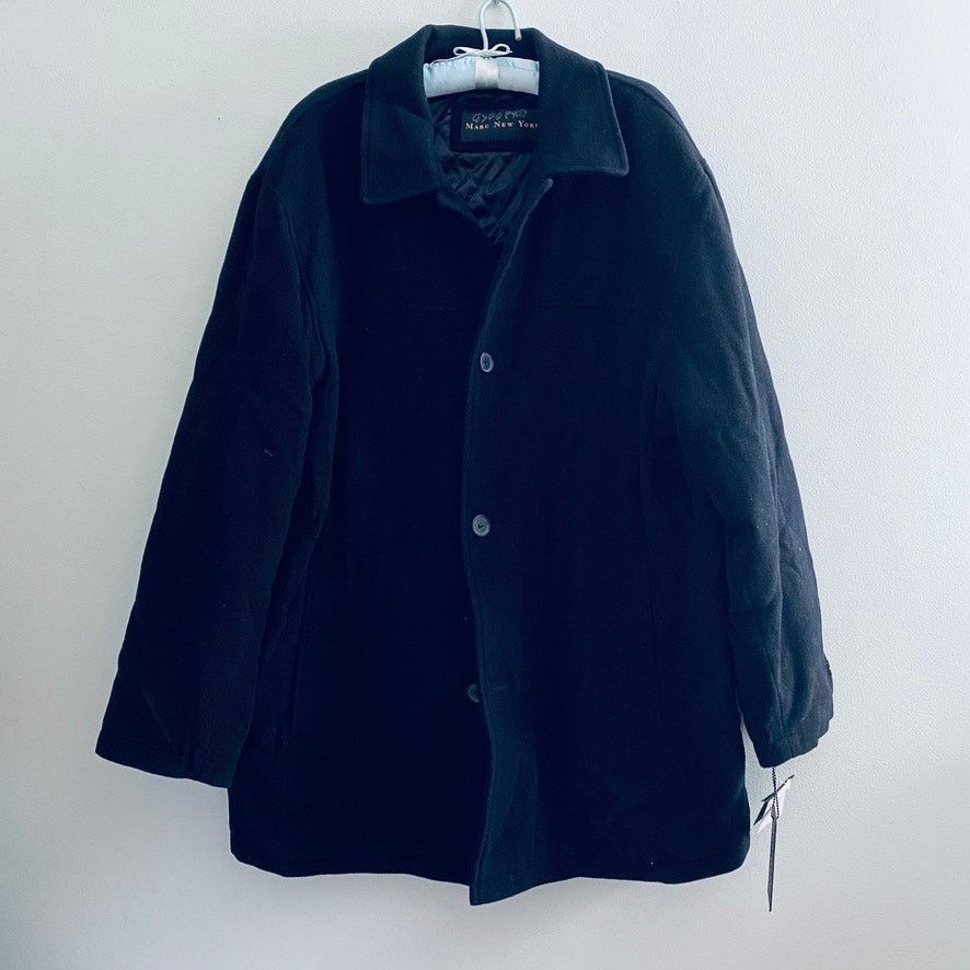 Andrew Marc Marc New York black wool peacoat NWT Size US XL / EU 56 / 4 - 2 Thumbnail
