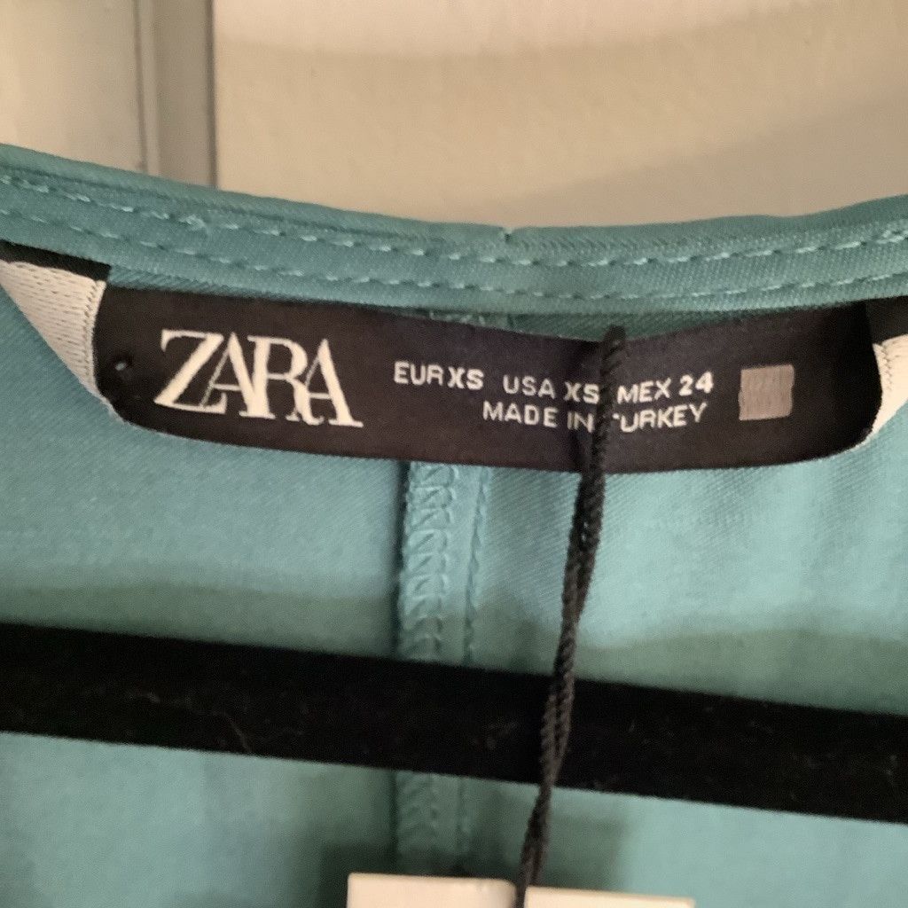 Zara Women's Zara wrap Dress XS Teal Size XS / US 0-2 / IT 36-38 - 6 Thumbnail