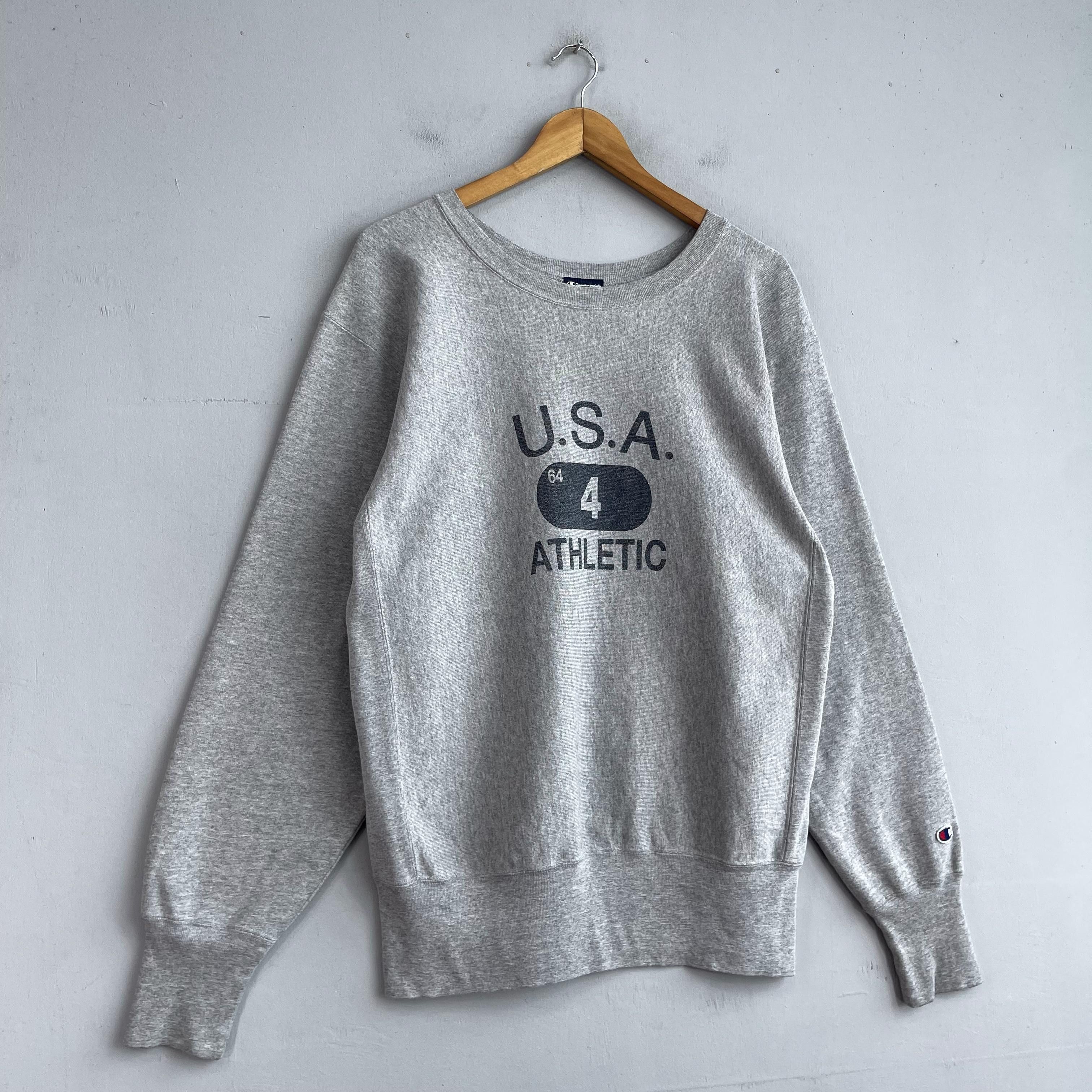 Champion × Vintage Vintage CHAMPION Alethic Usa Spellout Printed Sweatshirt Size US M / EU 48-50 / 2 - 3 Thumbnail