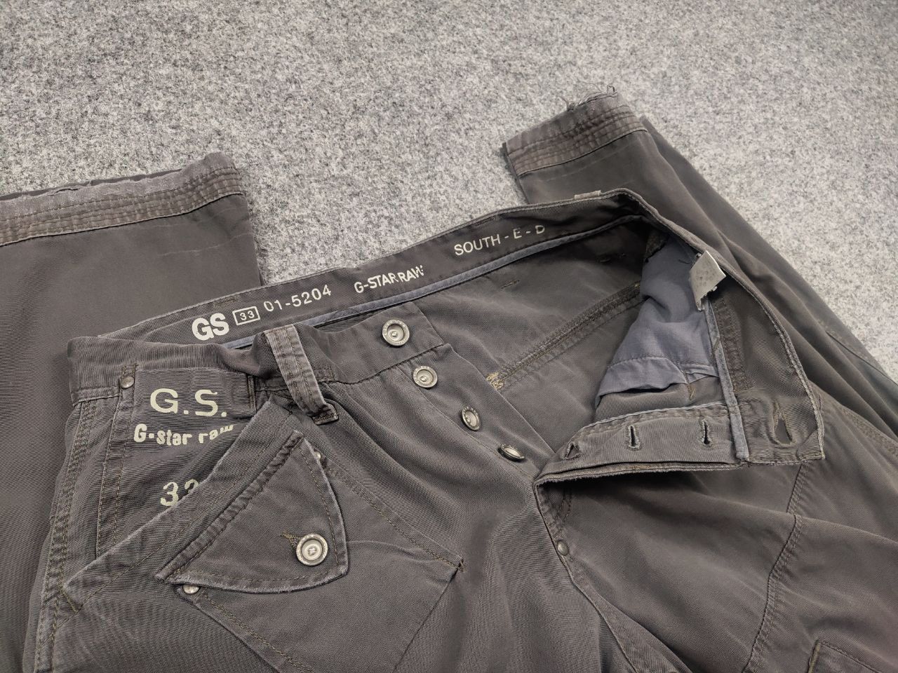 G-Star Vintage G star Raw 5204 Cargo Elwood Gray Bondage Pants Size US 32 / EU 48 - 17 Thumbnail