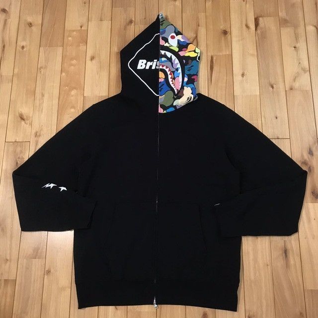 Bape × F.C.R.B BAPE × FCRB multi camo Shark Full Zip Hoodie a bathing ape Size US XL / EU 56 / 4 - 2 Thumbnail