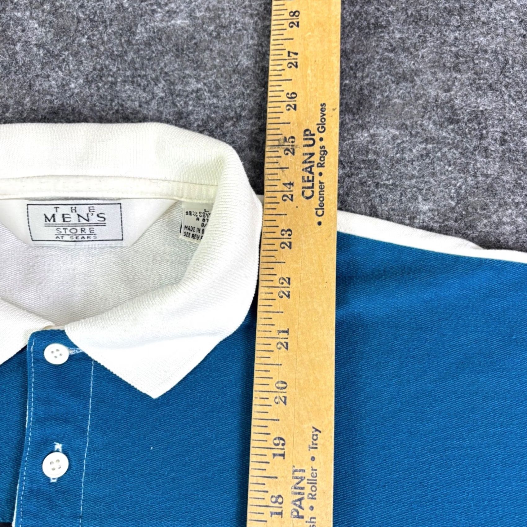 Sears VINTAGE The Men's Store at Sears Striped Polo Sweatshirt Blue White L Mens Size US L / EU 52-54 / 3 - 6 Thumbnail