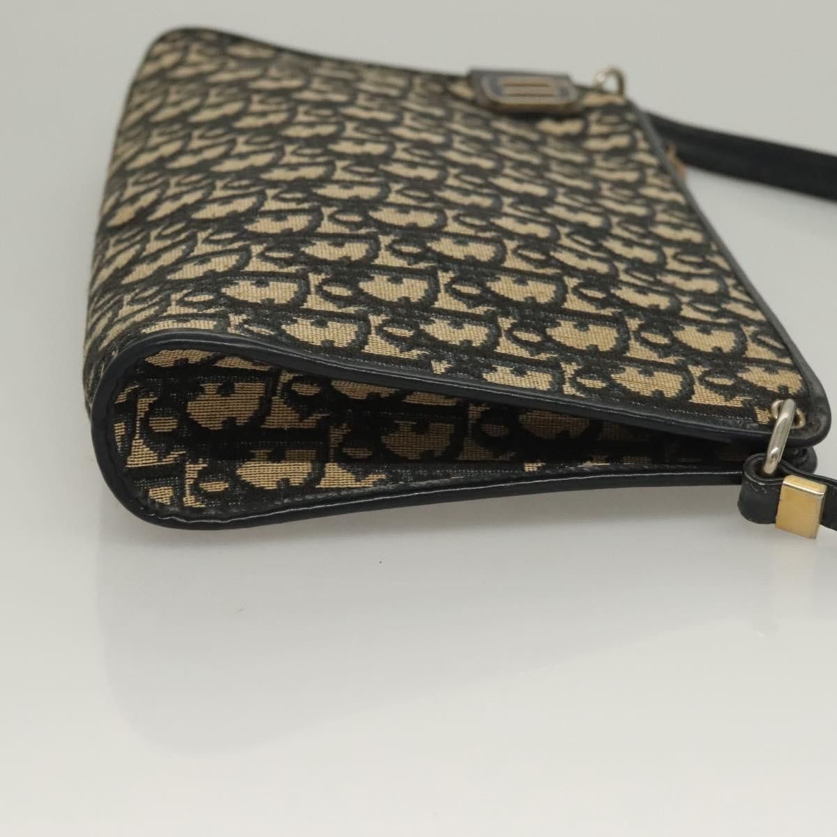 Dior DIOR Trotter Canvas Shoulder Bag Navy Gold Size ONE SIZE - 4 Thumbnail