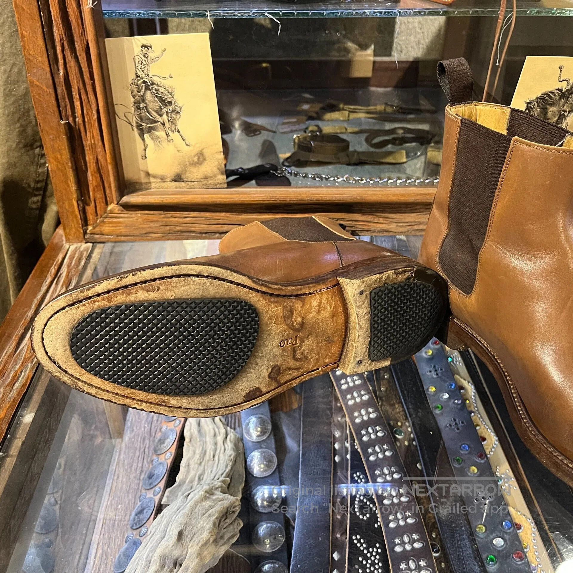 RRL Ralph Lauren brown chelsea boots with brogue detailing. Size US 8.5 / EU 41-42 - 5 Thumbnail