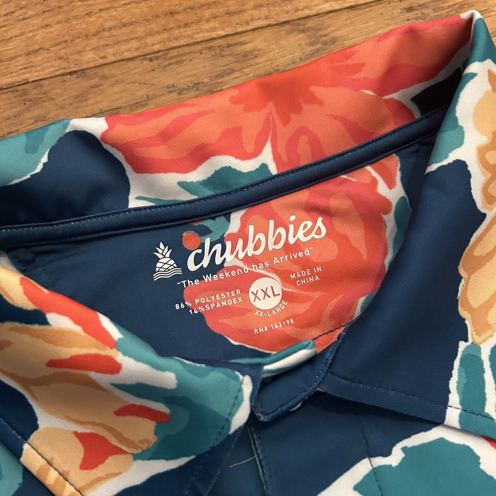Chubbies Hawaiian Athletic Performance Golf Polo Button Up Shirt 2XL Size US XXL / EU 58 / 5 - 3 Thumbnail