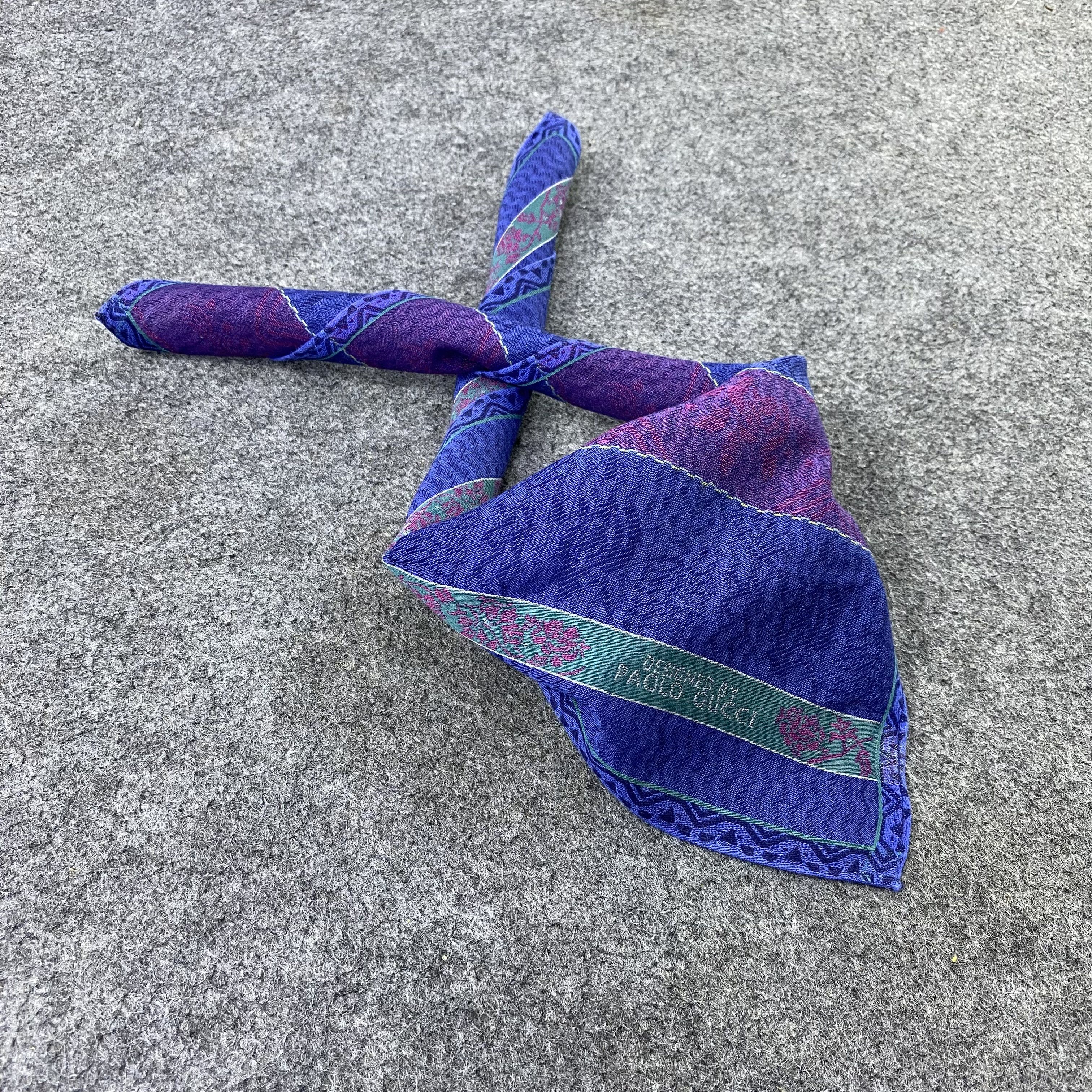 Paolo Gucci Paislee Paolo Gucci Handkerchief/Bandana/Neckerchief-B1475 Size ONE SIZE - 1 Thumbnail