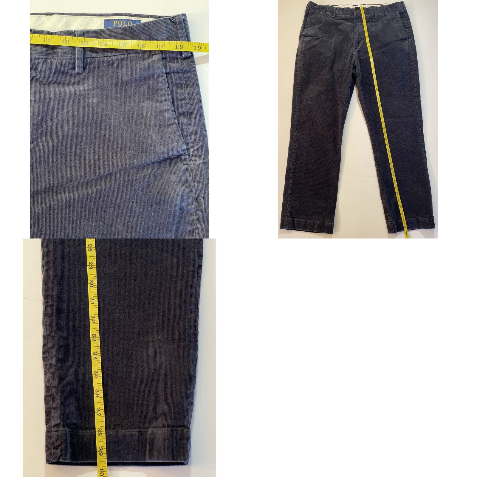 Polo Ralph Lauren Polo Ralph Lauren Mens Corduroy Pants Navy 38x30 Chino Stretch Logo Casual Workwear Pants Mens Regular Fit Straight Leg Size US M / EU 48-50 / 2 - 8 Thumbnail