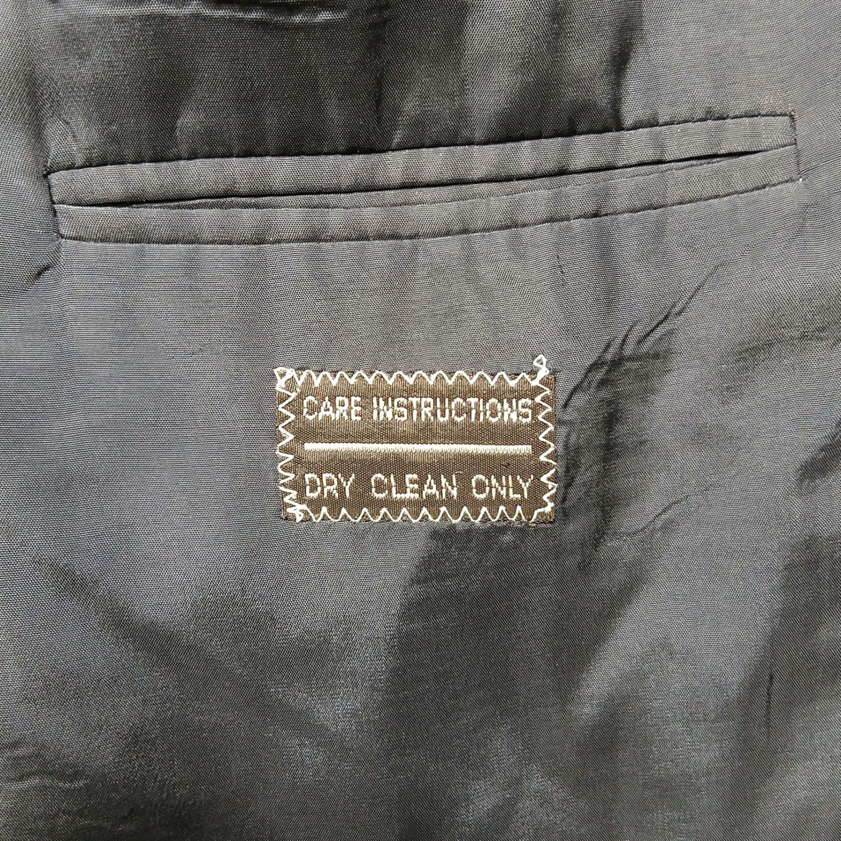 Vintage VINTAGE Mani Giorgio Armani Wool Blazer Men's 54L Navy 2 Button Made in Italy Beige Gray Size 44R - 6 Thumbnail