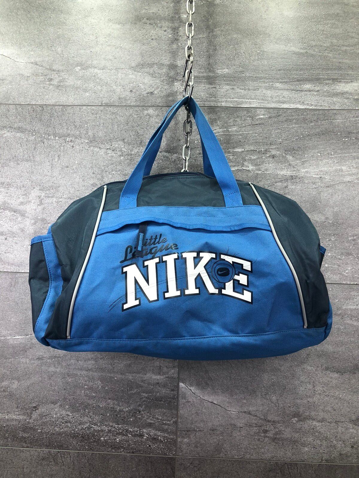 Pre-owned Bag X Nike Vintage Crossbody Hype Bag Big Logo In Blue