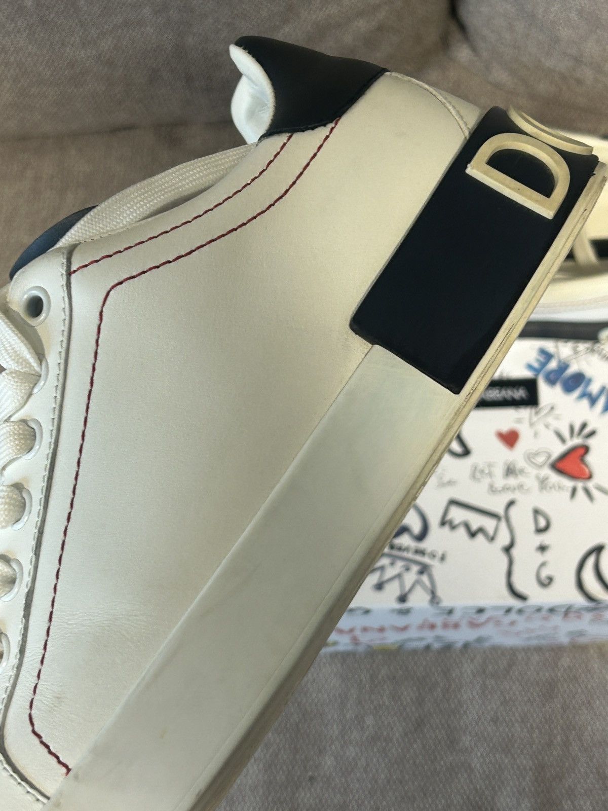 Dolce & Gabbana Dolce & Gabbana Portofino White Black Size US 5.5 / EU 38 - 11 Thumbnail