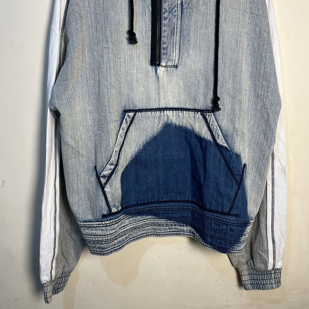 Other Indice Studio SS19 Deconstructed Washed Blue & Ivry Half Zip Size US M / EU 48-50 / 2 - 3 Thumbnail