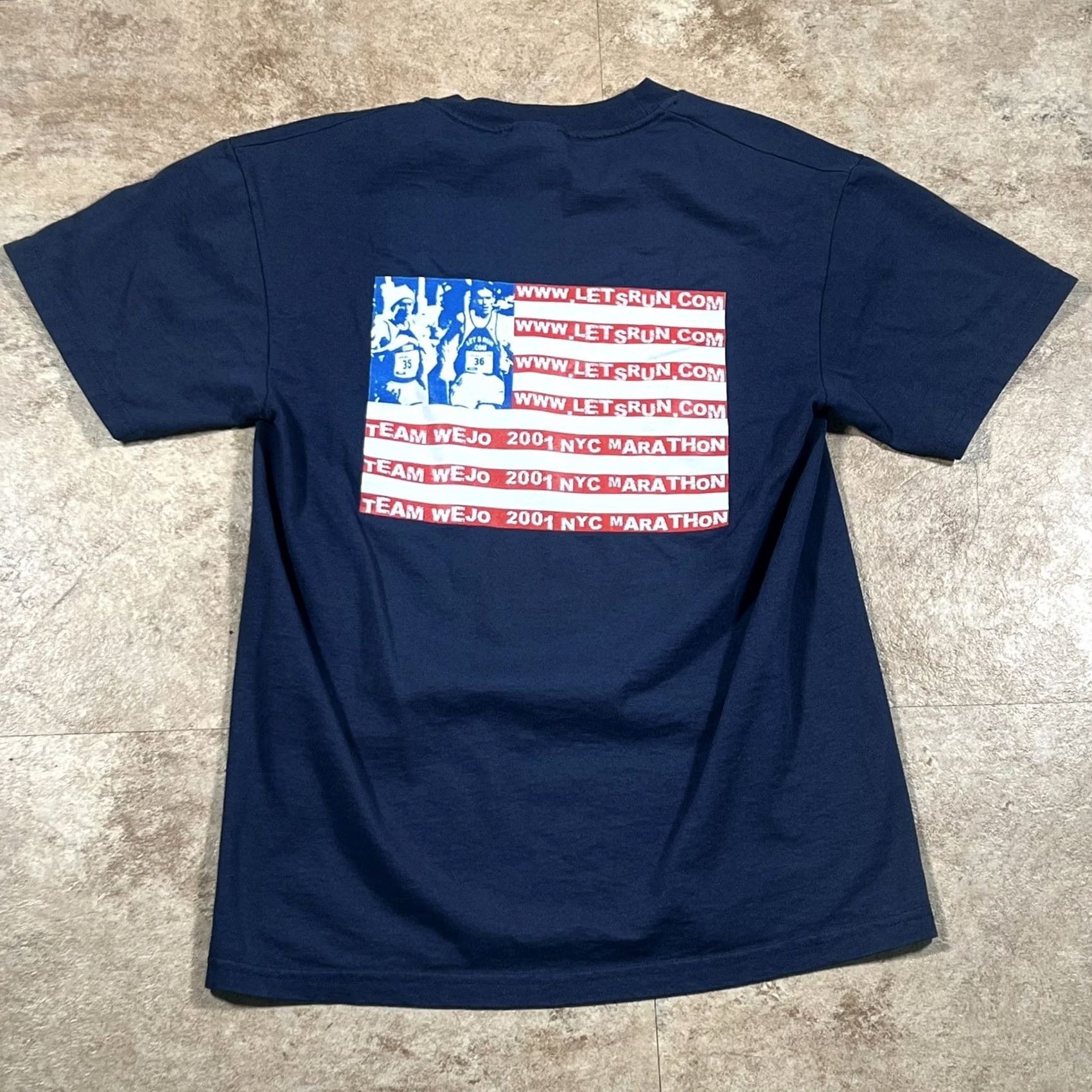 Vintage VINTAGE 2001 Y2K NYC Marathon Wejo T-Shirt Men S Blue Shirt Mens Size US S / EU 44-46 / 1 - 3 Thumbnail