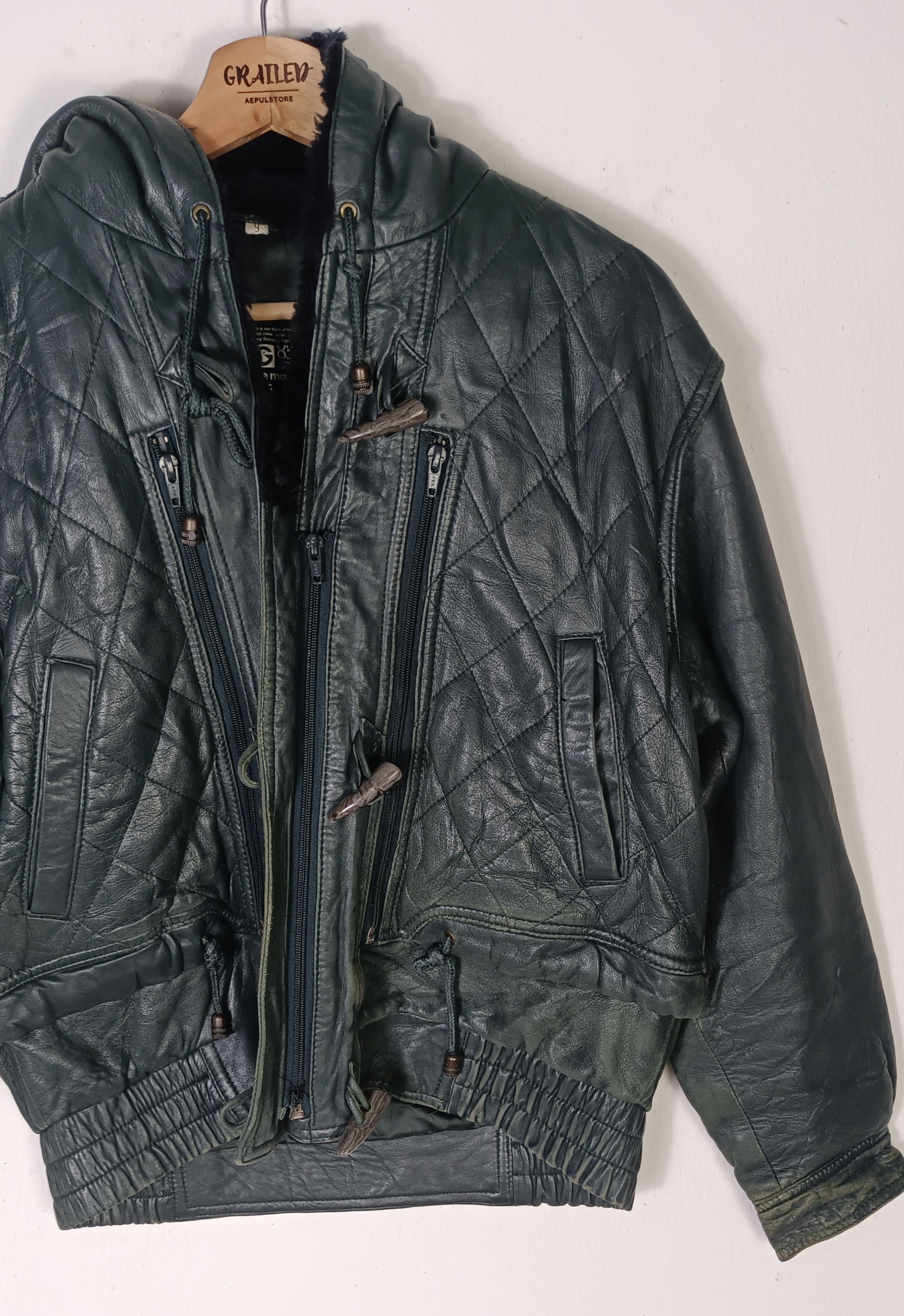Japanese Brand Vintage🔥 City Gang Kaye Webb Leather Jacket Size US L / EU 52-54 / 3 - 10 Thumbnail