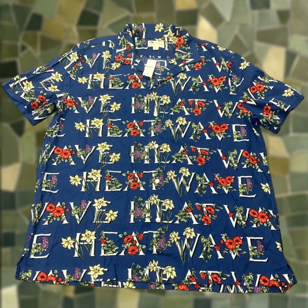 J.Crew J.CREW Camp Hawaiian Shirt Mens Medium Blue Floral Heat Wave Summer Beach Casual Shirt Size US M / EU 48-50 / 2 - 1 Thumbnail