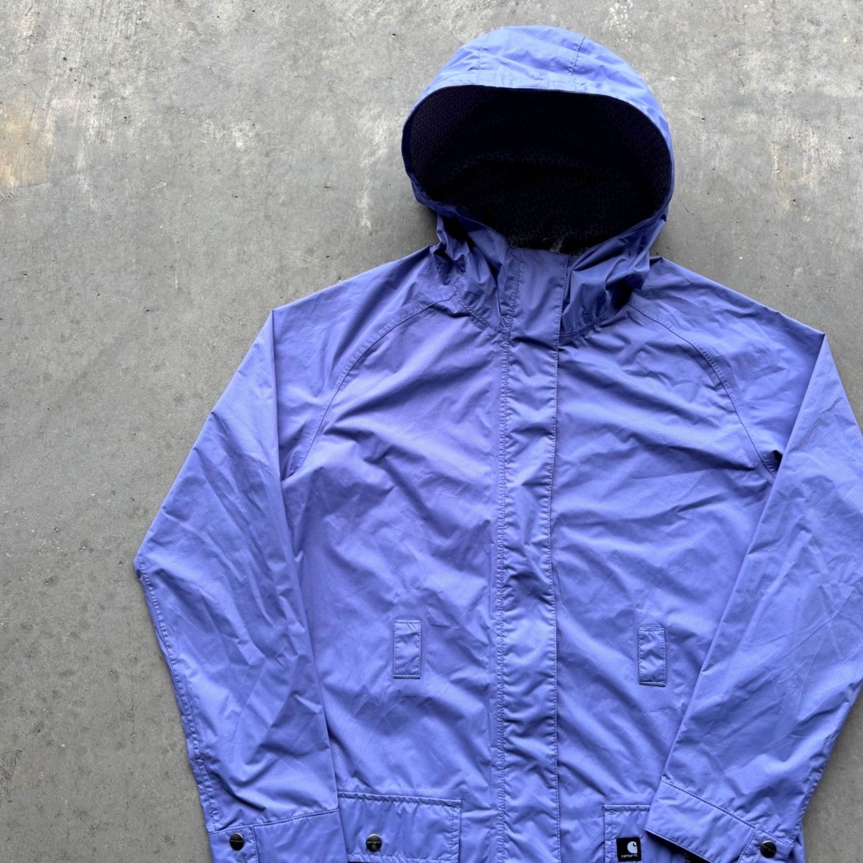 Carhartt Carhartt Women Purple Hooded Rain Jacket Ripstop Small Periwinkle 90s Size S / US 4 / IT 40 - 7 Thumbnail