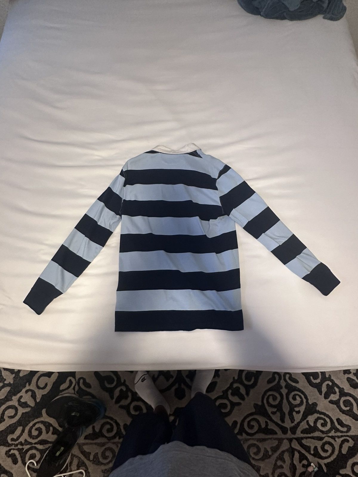 Ralph Lauren Long sleeve polo bear shirt- blue and white stripes, large Size US L / EU 52-54 / 3 - 4 Thumbnail