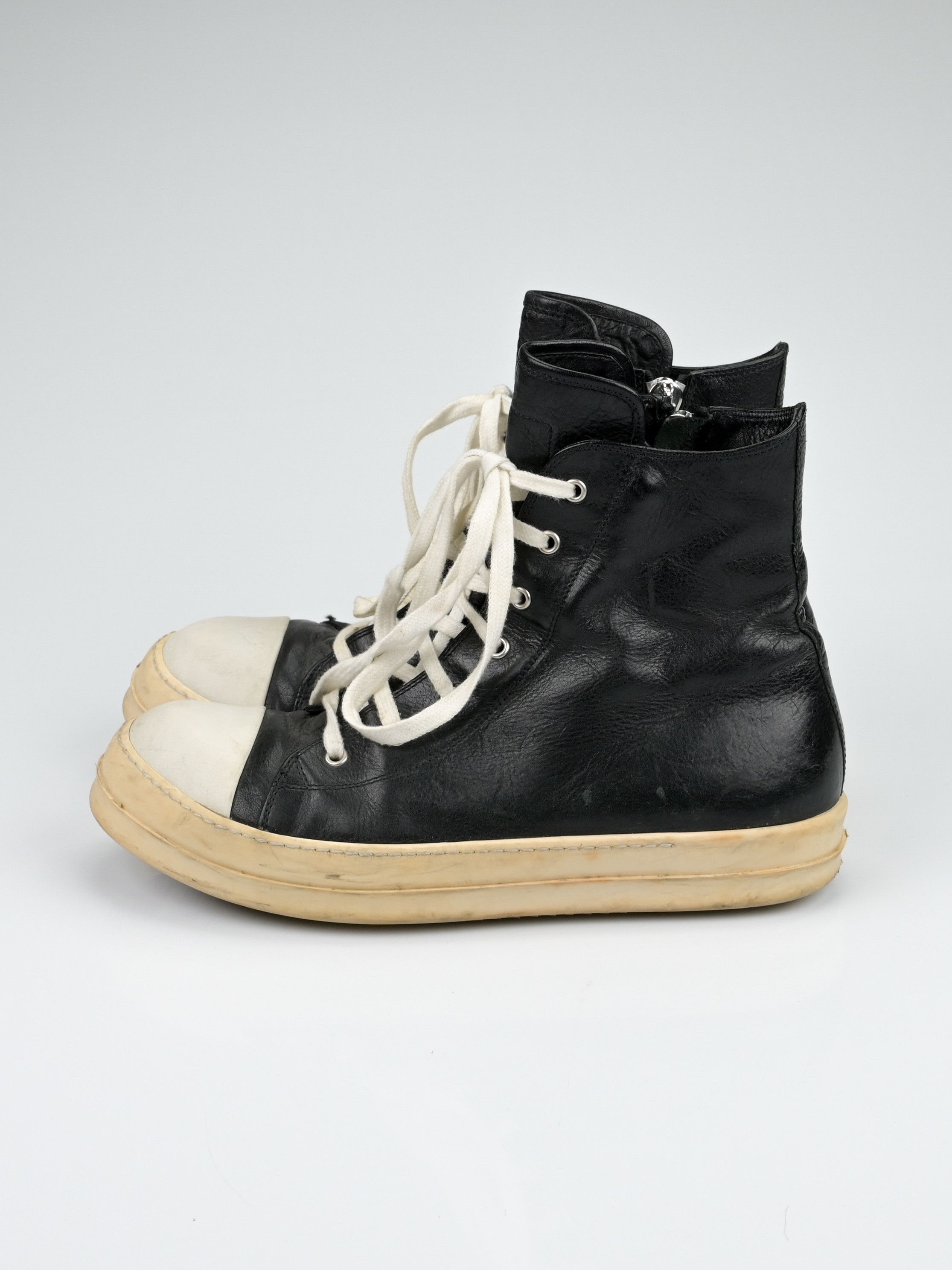 Rick Owens Mainline Leather High Top Ramones Size US 11 / EU 44 - 4 Thumbnail
