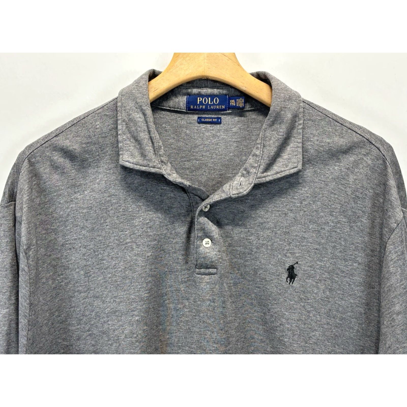 Polo Ralph Lauren Polo Ralph Lauren Shirt Mens XXL Gray Short Sleeve Pony Logo 100% Cotton Size US XXL / EU 58 / 5 - 2 Thumbnail