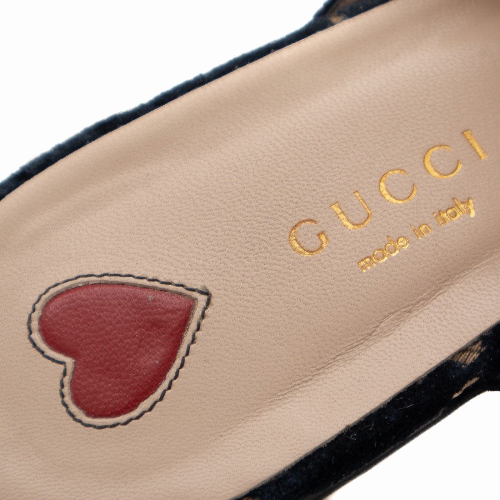 Gucci Gucci Princetown GG Monogram Blue Velvet Horsebit Mule Navy Size US 7 / IT 37 - 14 Thumbnail