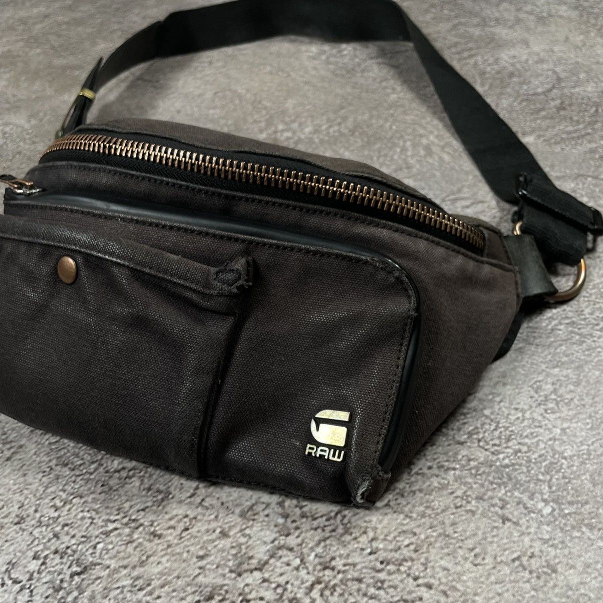 Vintage Vintage Y2K Black Shoulder Bag Military Strap Streetwear OS Size ONE SIZE - 3 Thumbnail