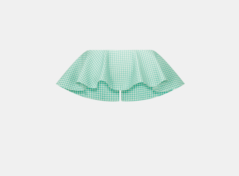 Dior o1w1db10925 441B91 Bandeau Crop Top in White/Aquamarina Size S / US 4 / IT 40 - 1 Thumbnail