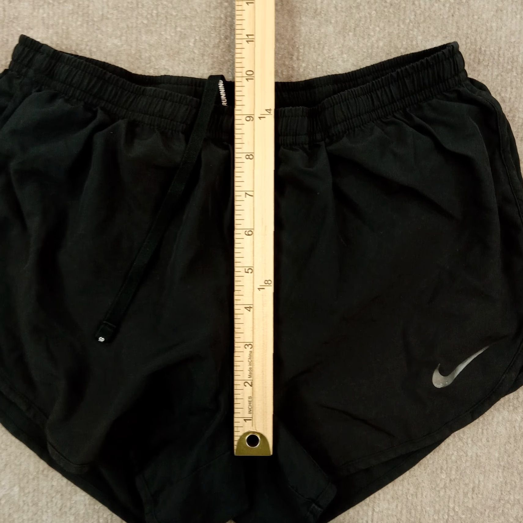 Nike Nike Dri-Fit Lined Shorts Women's Small Black Elastic Waist Drawstring Running Size 23" - 7 Thumbnail