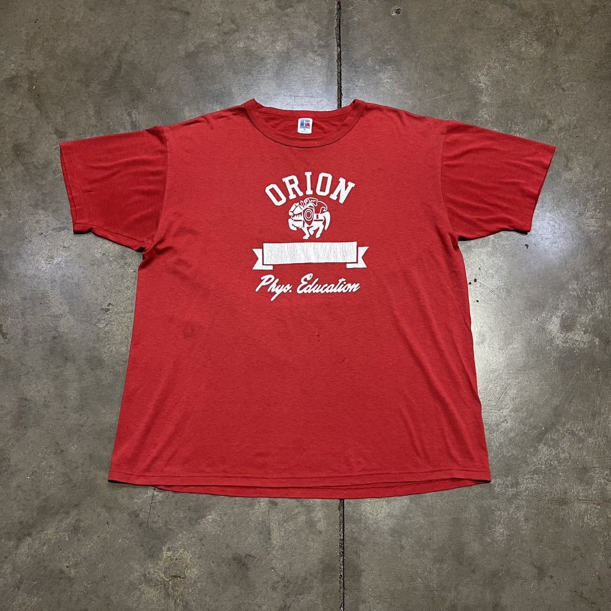 Russell Athletic Vintage 80s Russell Athletic Orion Phys Ed Graphic Tee USA Size US XL / EU 56 / 4 - 1 Thumbnail