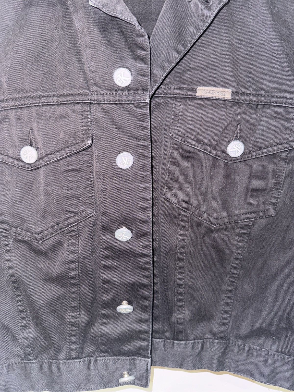 Calvin Klein Calvin Klein Women’s Black Denim Vest Size L / US 10 / IT 46 - 3 Thumbnail