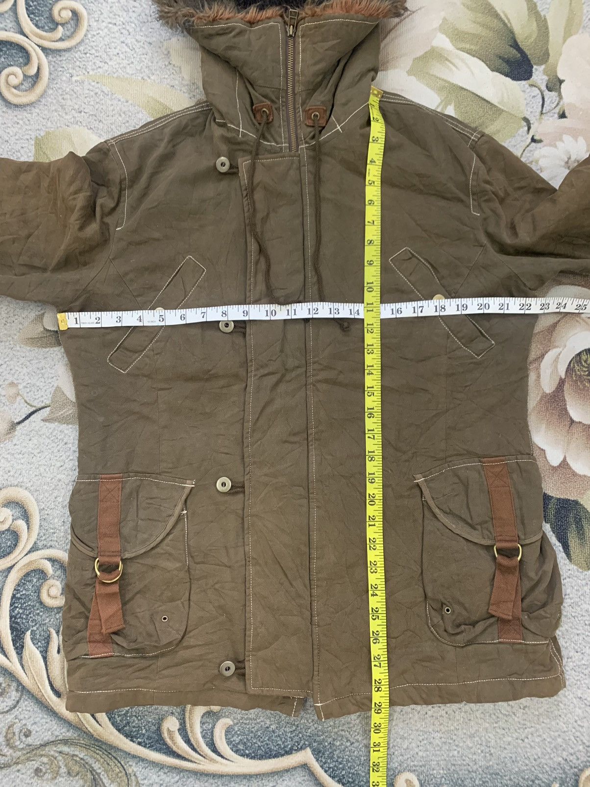 Tornado Mart Tornado Mart Parka Style Cargo Pocket Jacket Hairy Hoodie Size US M / EU 48-50 / 2 - 14 Thumbnail