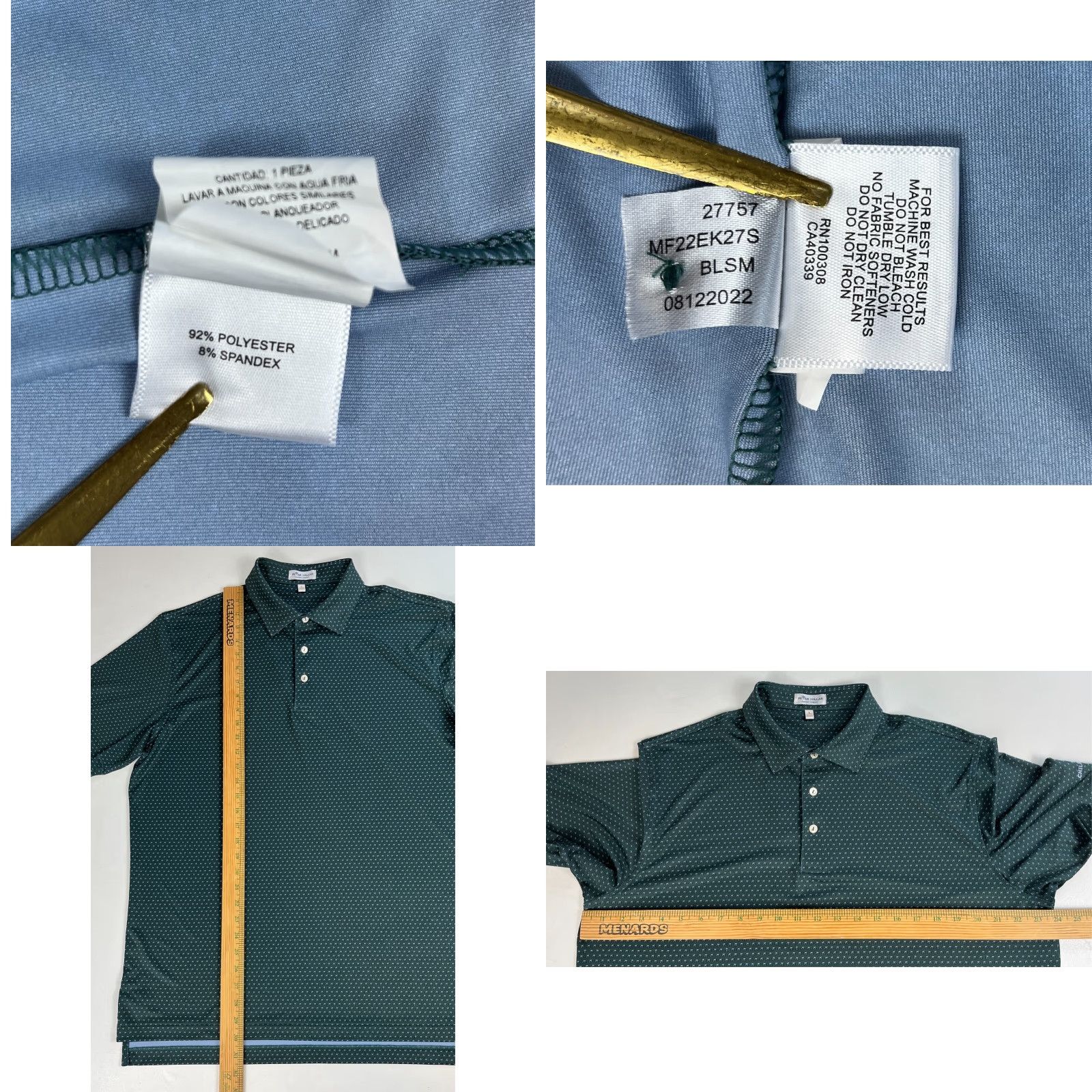 Peter Millar Peter Millar Summer Comfort Polo Shirt Men’s L Green Night Pint Size L Polo Size US L / EU 52-54 / 3 - 8 Thumbnail
